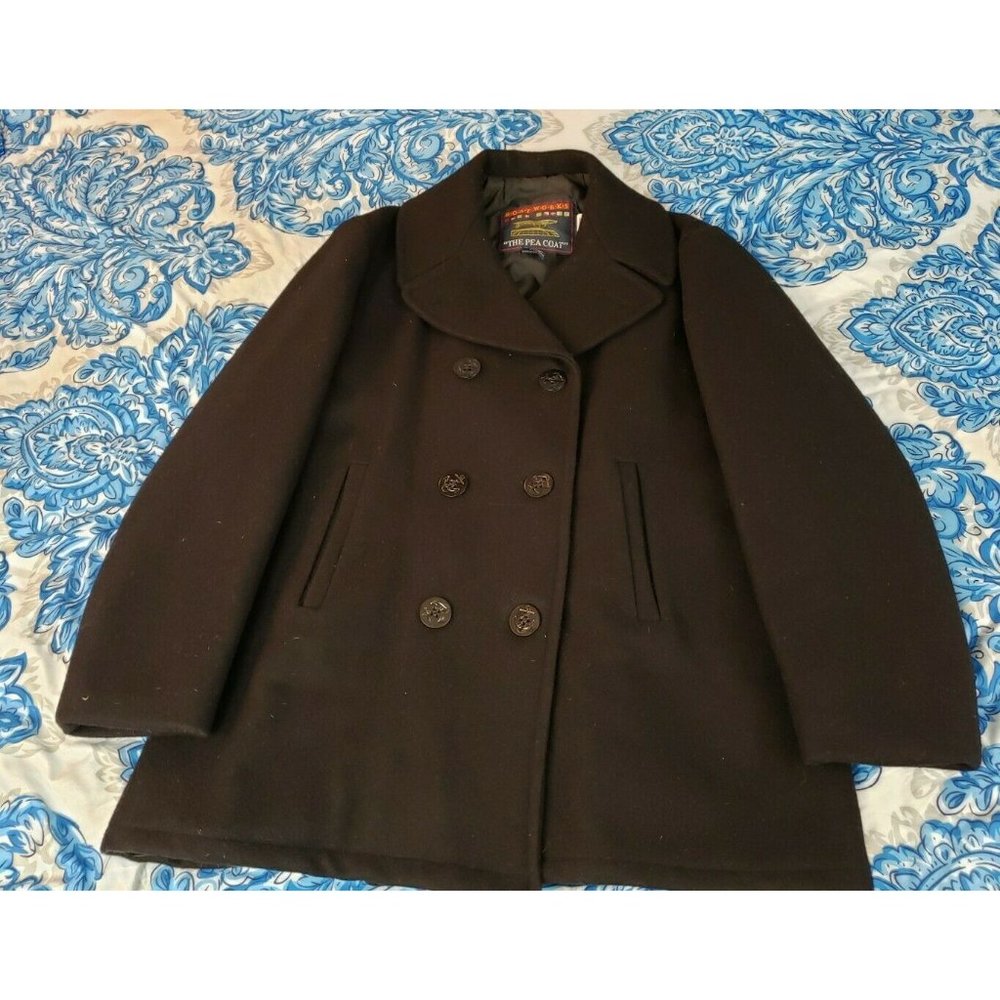 Black Pea Coat Size 42 Boat Works "The Pea Coat"